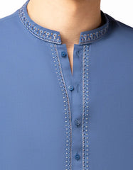 BLUE SEMI-FORMAL KURTA TROUSERS