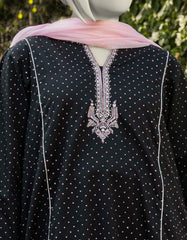 BLACK LAWN EMBROIDERED 3PC | JGK-S-JTP-25-605