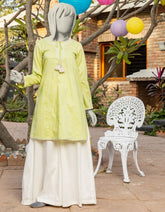GREEN LAWN EMBROIDERED KURTI | JYGK-S-JTS-25-4011