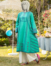 GREEN LAWN DYED KURTI | JYGK-S-JTS-25-4022