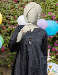 BLACK TEXTURED KURTI | JYGK-S-JTS-25-4026