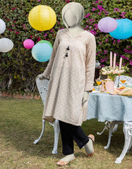 BEIGE DYED TEXTURED KURTI | JYGK-S-JTS-25-4027