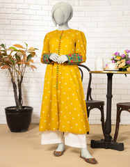OCHRE LAWN EMBROIDERED KURTI