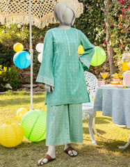GREEN LAWN EMBROIDERED 2PC | JGK-S-JTST-25-405