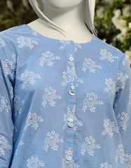 BLUE LAWN PRINTED 2PC | JGK-S-JTST-25-415