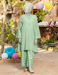 GREEN JACQUARD EMBROIDERED 2PC | JGK-S-JTST-25-422