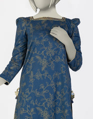 BLUE LAWN PASTE PRINTED 2PC STITCHED