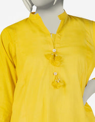 YELLOW LAWN DYED 2PC | JGK-S-JTST-25-476
