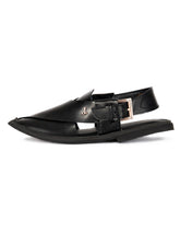 BLACK KIDS PESHAWRI CHAPPAL | JJFW-KPC-10042