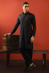 LOS ANGELES - BLACK BLENDED KAMEEZ SHALWAR