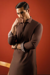 MILAN - BROWN BLENDED KAMEEZ SHALWAR