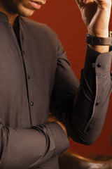 POLAND - GRAPHITE GREY COTTON KURTA TROUSER