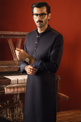 SANTORINI - BLACK COTTON KURTA TROUSER