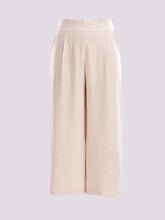 BEIGE WIDE-LEG TROUSERS