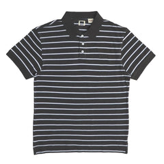 POLO (MEN) - GREY WITH WHITE LINES