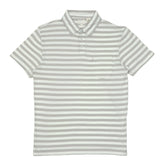 POLO (MEN) - LIGHT GREY WITH WHITE STRIPES ONT POCKET