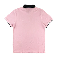 POLO (MEN) - PINK WITH BLACK COLLAR