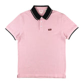 POLO (MEN) - PINK WITH BLACK COLLAR