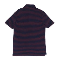 POLO (MEN)- NAVY BLUE WITH RED LINES & FRONT POCKET
