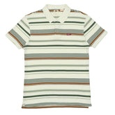 POLO (MEN) - IVORY WITH MULTI COLOR STRIPES