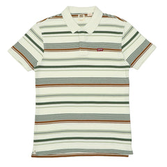 POLO (MEN) - IVORY WITH MULTI COLOR STRIPES