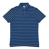 POLO (MEN) - NAVY BLUE & LIGHT BLUE STRIPES