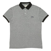POLO (MEN) - HEATHER GREY WITH BLACK COLLAR