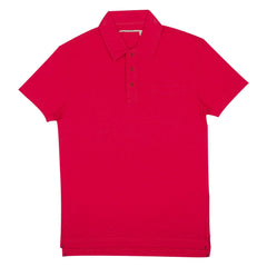 POLO (MEN) - ON POCKET PLAIN RED (JERSEY)