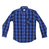 CASUAL SHIRT (MEN) - BLUE & BLACK CHECKS WITH FRONT POCKET