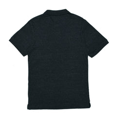 POLO (MEN) - HEATHER BLACK WITH FRONT POCKET