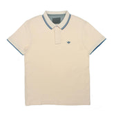 POLO MEN - LIGHT PEACH WITH BLUE LINES ON COLLAR