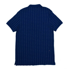POLO MEN - BLUE WITH WHITE PRINT