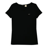 CREW NECK WOMEN - PLAIN BLACK WITH BLACK TAG