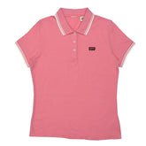 POLO WOMEN -PINK WITH DOUBLE WHITE STRIP COLLAR