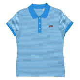 POLO WOMEN -BLUE & WHITE CANDY STRIPS