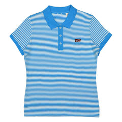 POLO WOMEN -BLUE & WHITE CANDY STRIPS
