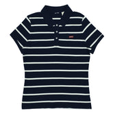 POLO WOMEN -DARK BLUE & WHITE STRIPS