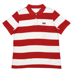POLO WOMEN -WHITE WITH RED STRIPS
