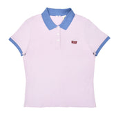 POLO WOMEN - PALE PINK WITH BLUE COLLAR