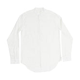 CASUAL SHIRT - CREAM WHITE BAND COLLAR - FULL SLEEVE