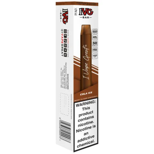 IVG BAR MAX COLA ICE DISPOSABLE VAPE