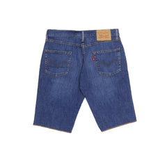 DENIM SHORTS (MEN) PLAIN REGULAR BLUE