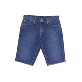 DENIM SHORTS (MEN) PLAIN REGULAR BLUE