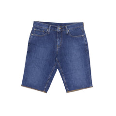 DENIM SHORTS (MEN) PLAIN REGULAR BLUE