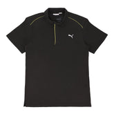ATHLETIC FIT POLO - DARK GREY WITH YELLOW ACCENTS (MADE IN BANGLADESH)