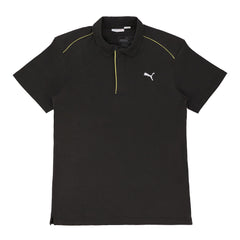 ATHLETIC FIT POLO - DARK GREY WITH YELLOW ACCENTS (MADE IN BANGLADESH)