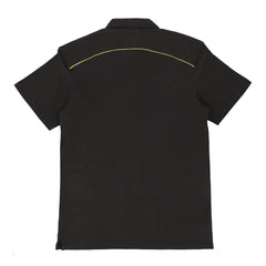 ATHLETIC FIT POLO - DARK GREY WITH YELLOW ACCENTS (MADE IN BANGLADESH)