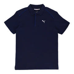 ATHLETIC FIT POLO - NAVY BLUE WITH BLUE ACCENTS (MADE IN BANGLADESH)