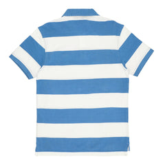 POLO (MEN) - SKY BLUE WITH WHITE STRIPES