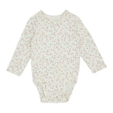 Baby Romper - Floral Print on Off White